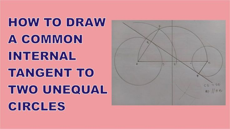 How To Draw A COMMON INTERNAL TANGENT To TWO UNEQUAL CIRCLES Internal 