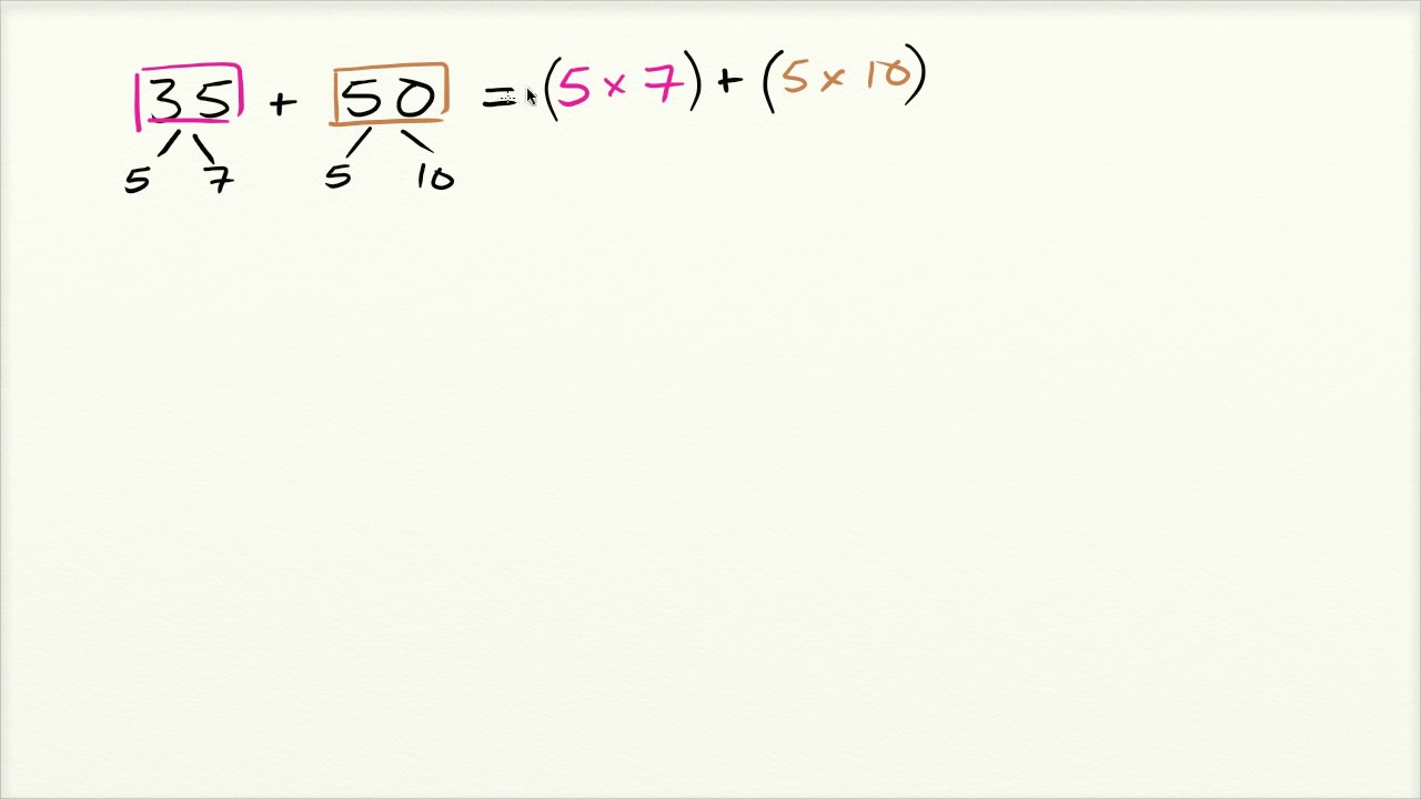 How To Use The Distributive Property To Factor Out The Greatest Common 