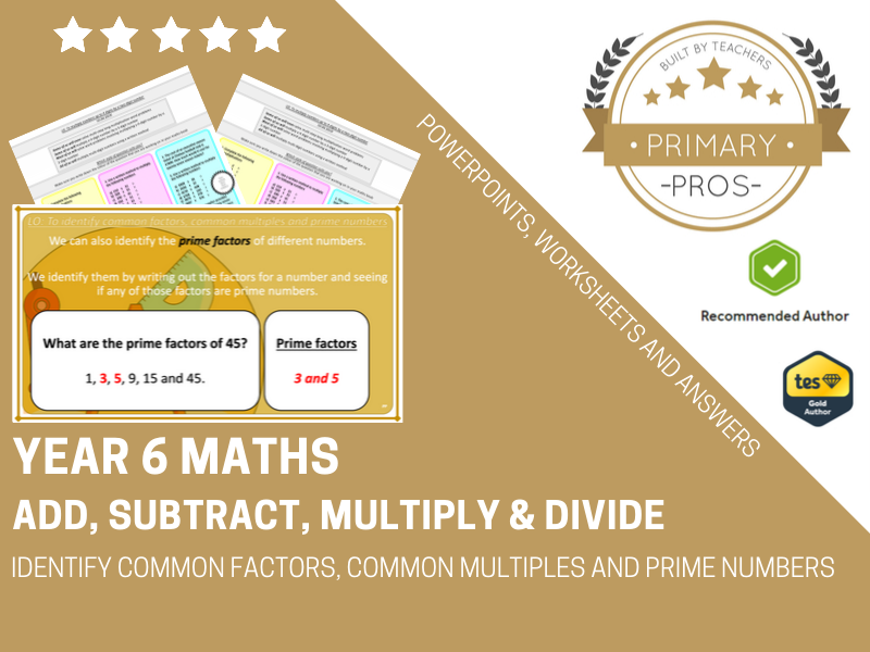 Identify Common Factors Common Multiples And Prime Numbers Teaching 