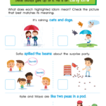 Idiom Worksheet Worksheets For Kindergarten