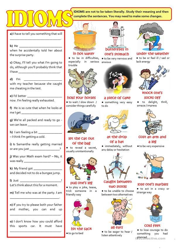 IDIOMS Teaching Idioms English Idioms Idioms