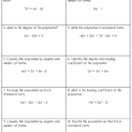 Intro To Polynomials Notes And Worksheets Lindsay Bowden