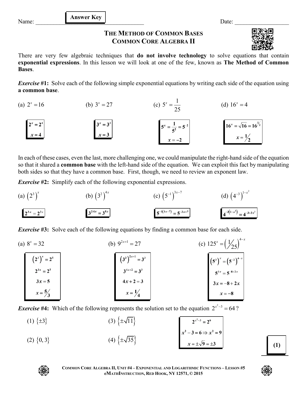 Introduction To Sequences Common Core Algebra 1 Homework Answers 