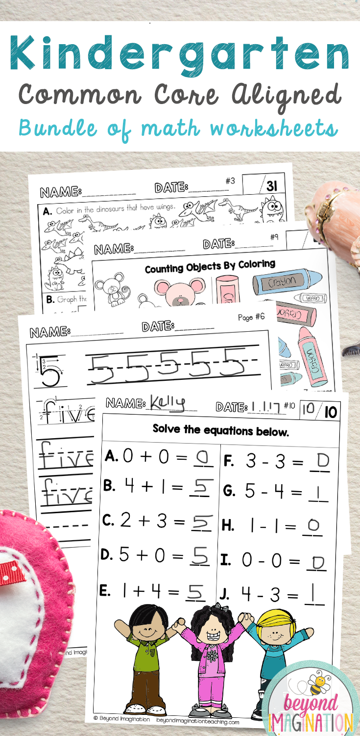 Kindergarten Common Core Standards Math Worksheets Carl Garner s 