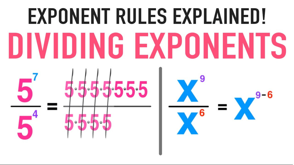 Learn To Divide Exponents With The Same Base Common Core Algebra I 