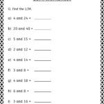 Least Common Multiple Worksheet Free Printable Printable Free