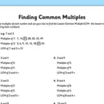 Least Common Multiples Worksheet Ivuyteq