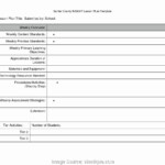 Lesson Plan Template Common Core New Printable Lesson Plan Template