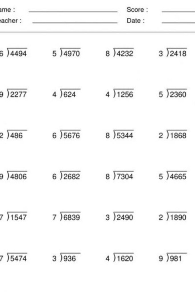 Long Division Worksheets Division Worksheets Long Division 