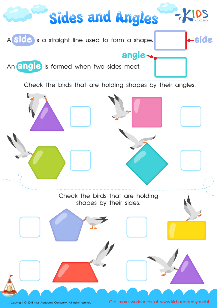 Looking At Shapes 1st Grade 2nd Grade Math Worksheet Greatschools 2d 