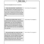 Main Idea Worksheets For First Graders Full Jay Sheets