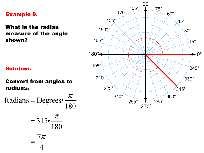 Math Example Radian Measure Example 09 Media4Math