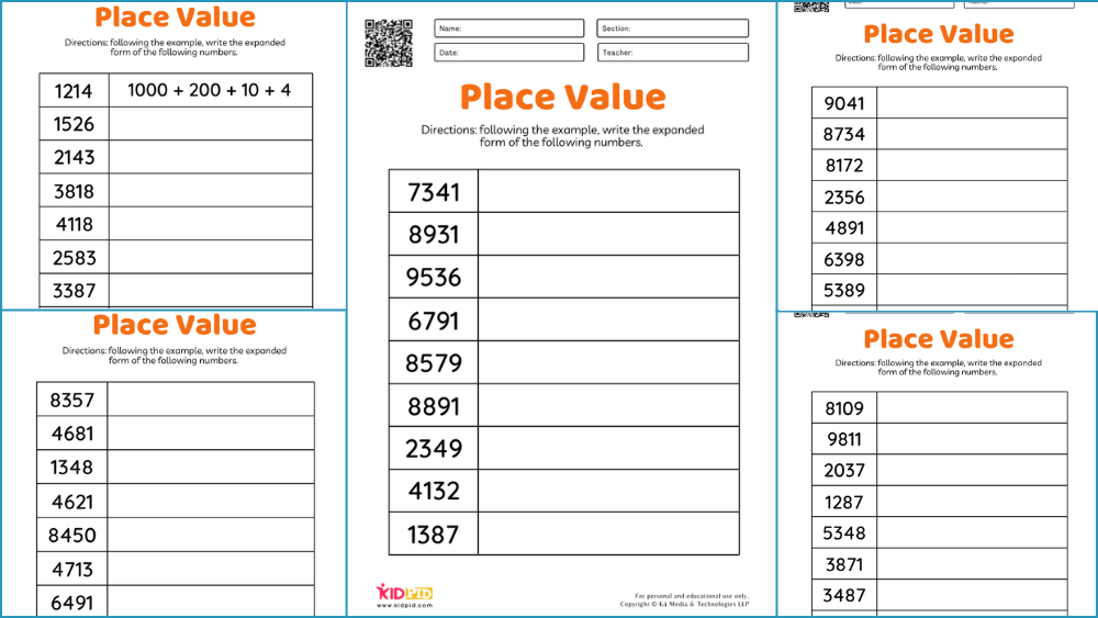 Math Expanded Form Worksheets For Grade 3 Kidpid