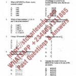 Mathematics Common Entrance Past Questions Into Federal Govt School PDF