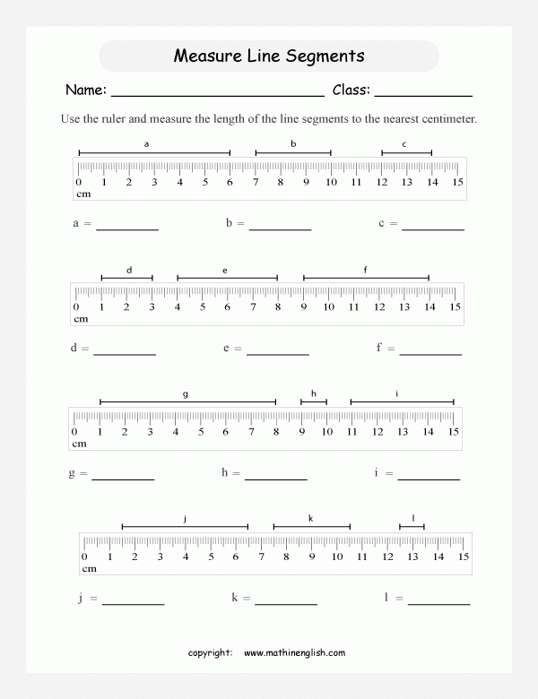Measure The Length Of These Line Segments By Using A Printed Ruler