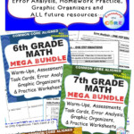 Middle School Math Growing Common Core Mega Bundle 6th Grade Math 7th