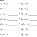 Mixed Fraction Addition With Like Denominators 4 Worksheets 99Worksheets