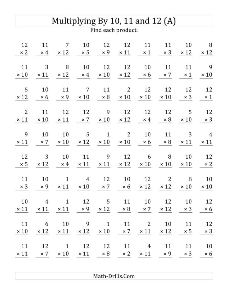 Multiplication By 12 Worksheets Common Core Worksheets