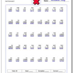 Multiplication Timed Test Free Printable Multiplication Worksheets