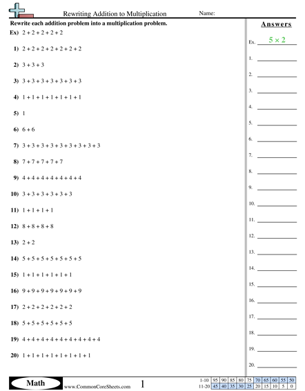 Multiplication Worksheets Free CommonCoreSheets