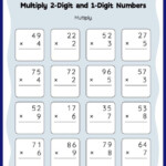 Multiply 2 Digit And 1 Digit Numbers Vertical Multiplication Math