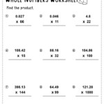 Multiplying Decimals Common Core Worksheets Common Core Worksheets