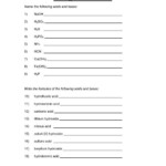 Naming Acids Worksheet Answers GustavoGargiulo Free Scientific Method