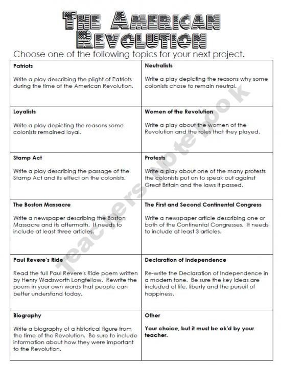 No Taxation Without Representation Worksheet Elcacerolazo