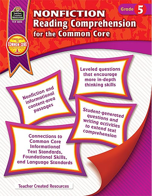 Nonfiction Reading Comprehension For The Common Core Grade 5 Reading 