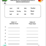 Noun Worksheet For Grade 1 Esl Worksheets For Class 1 Class 1 English