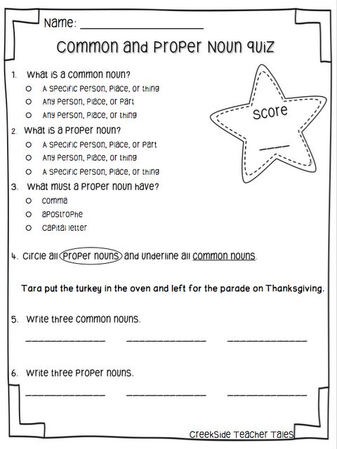 Noun Worksheets For Grade 1 With Answers Pdf Ruby White s English 