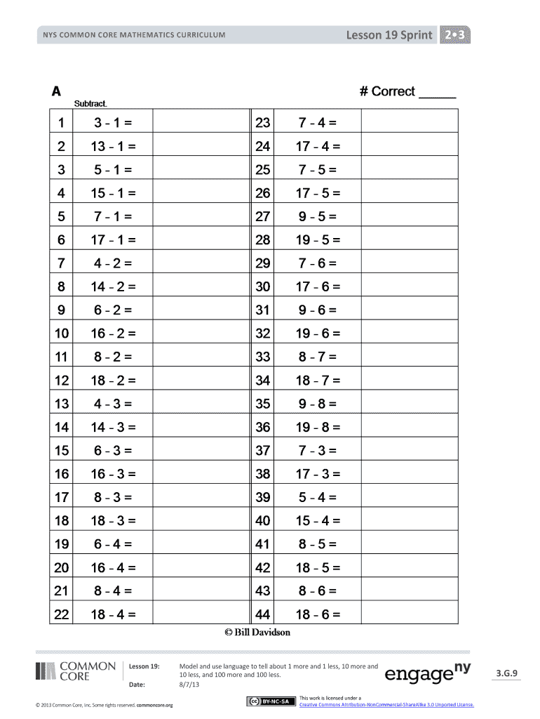 NYS Common Core Mathematics Curriculum Fill Out And Sign Printable