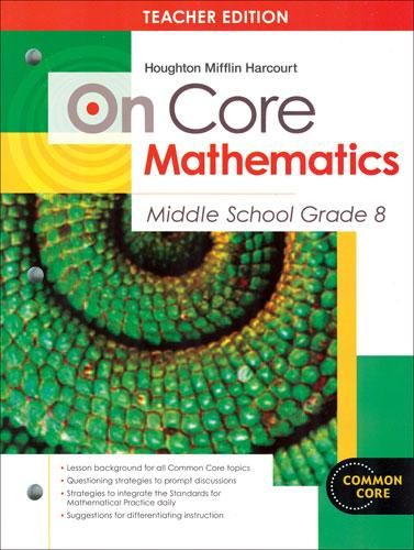 On Core Mathematics Grade 8 Teacher Edition Mathematics Common Core 
