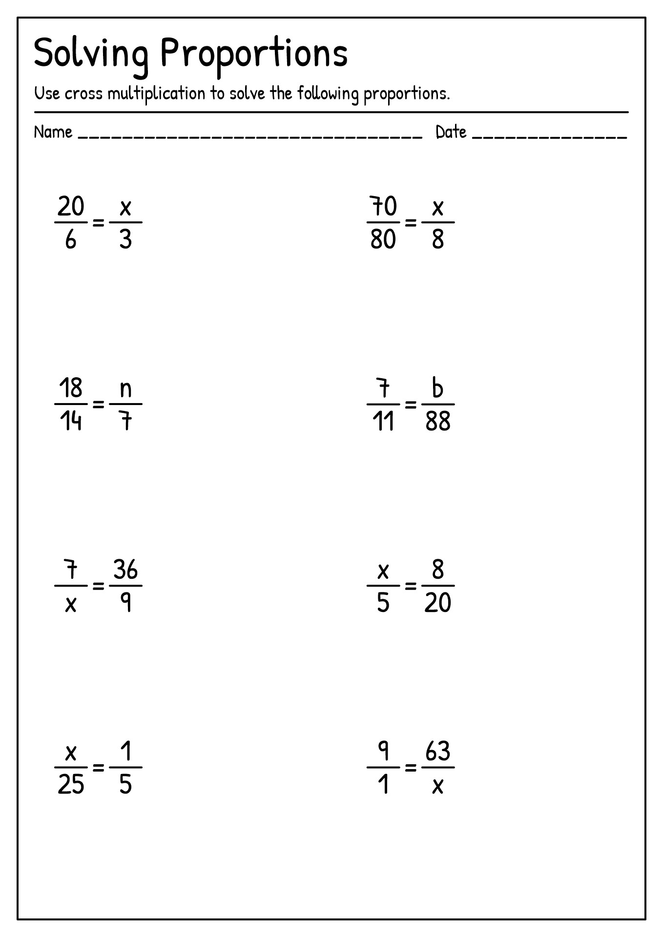 Percent Proportion Worksheet 7Th Grade