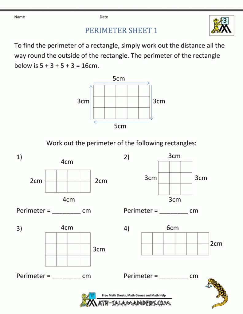 Perimeter Common Core Worksheets Common Core Worksheets