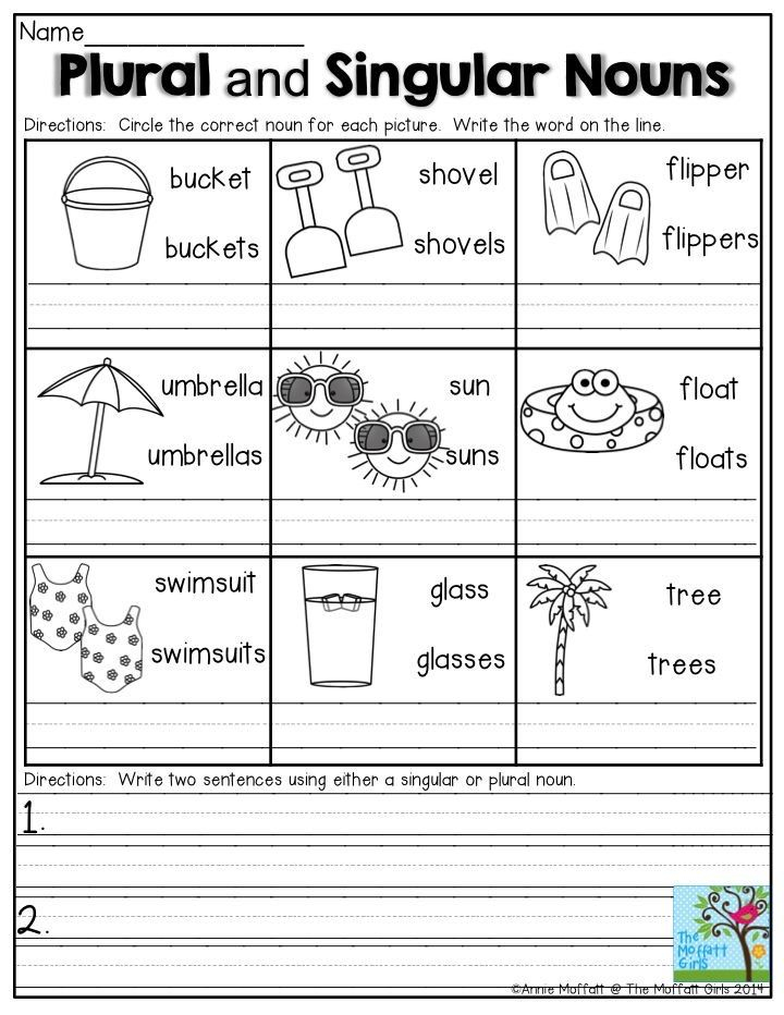 Pin By Stacy Bowen On Kid Activities Nouns First Grade Singular And 