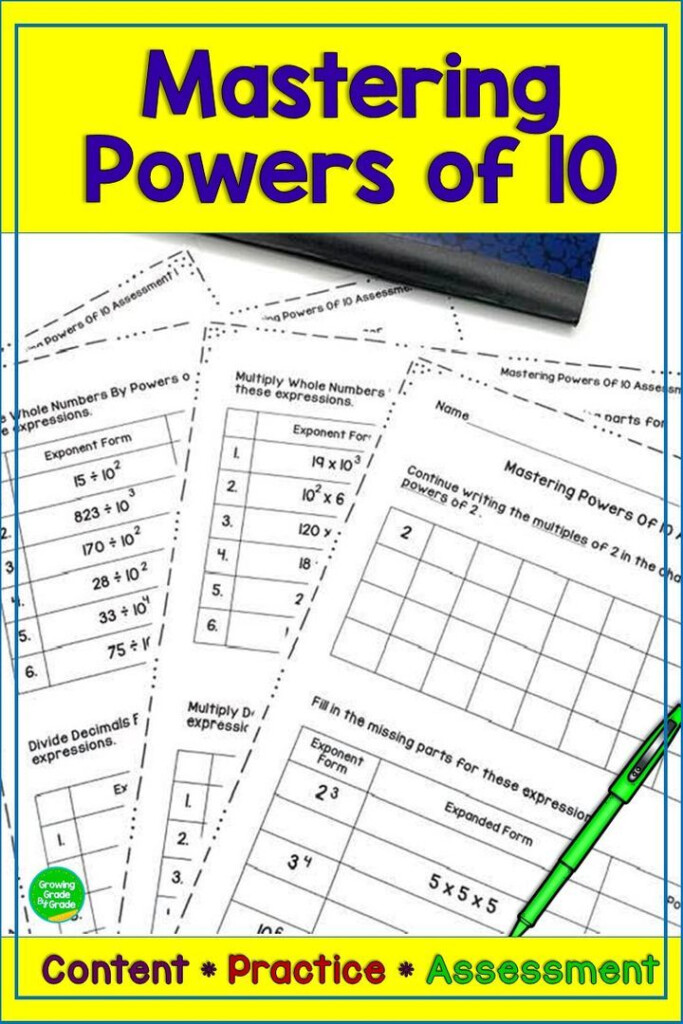 Powers And Exponents In 2021 Exponent Practice Common Core Math 