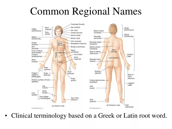 PPT Common Regional Names PowerPoint Presentation Free Download ID 
