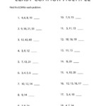 Print Out Our Worksheet For Finding The Least Common Multiple Math