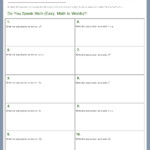 Printable 6th Grade Worksheets