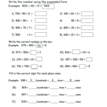 Printable Place Value Worksheets