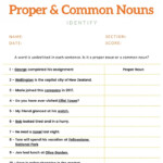Proper And Common Nouns Worksheets K5 Learning Common And Proper