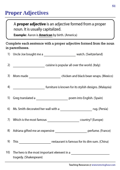 Proper And Common Nouns Worksheets K5 Learning Common And Proper 