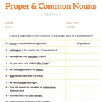 Proper Noun Worksheets With Answers Englishgrammarsoft Grade 3