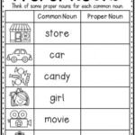 Proper Nouns Worksheet 2nd Grade Mon And Proper Nouns Nouns Worksheet