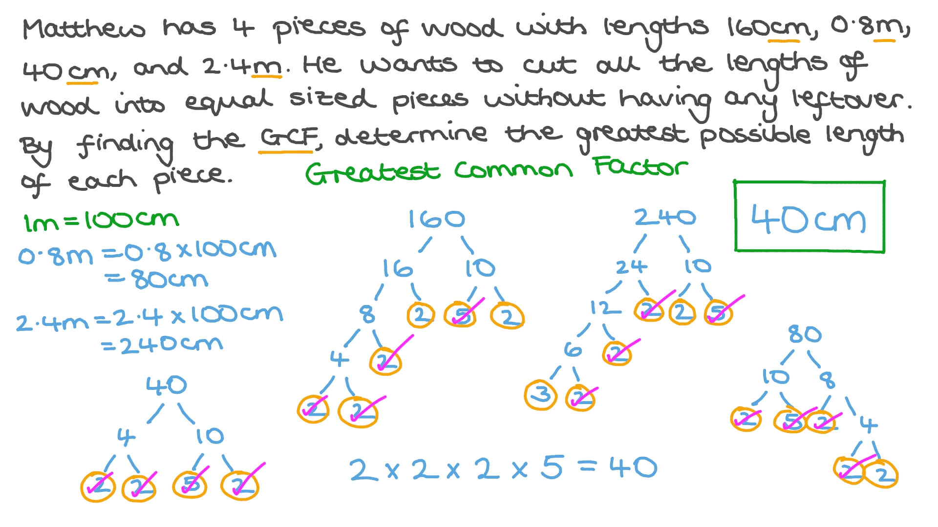 Question Video Solving Word Problems Involving The Highest Common 