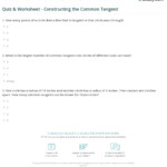 Quiz Worksheet Constructing The Common Tangent Study