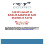 Regents Exam In English Language Arts Common Core EngageNY