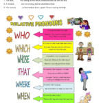 Relative Pronouns Who which whose Worksheet Bahasa Inggris Belajar