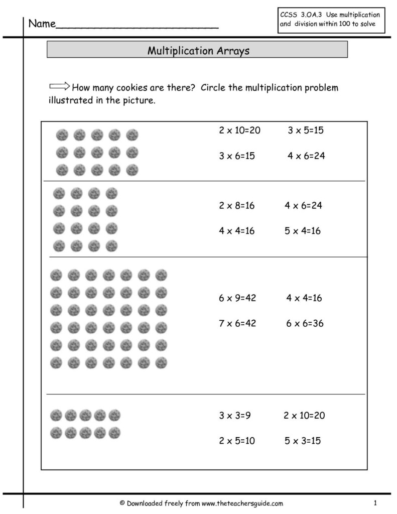 Repeated Addition Worksheets Array Worksheets Printable 